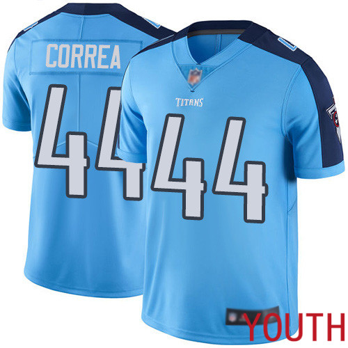 Tennessee Titans Limited Light Blue Youth Kamalei Correa Jersey NFL Football 44 Rush Vapor Untouchable